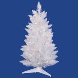Vickerman 30in. Sparkle White 100 Tips Christmas Tree 50 Multi-color LED Lights