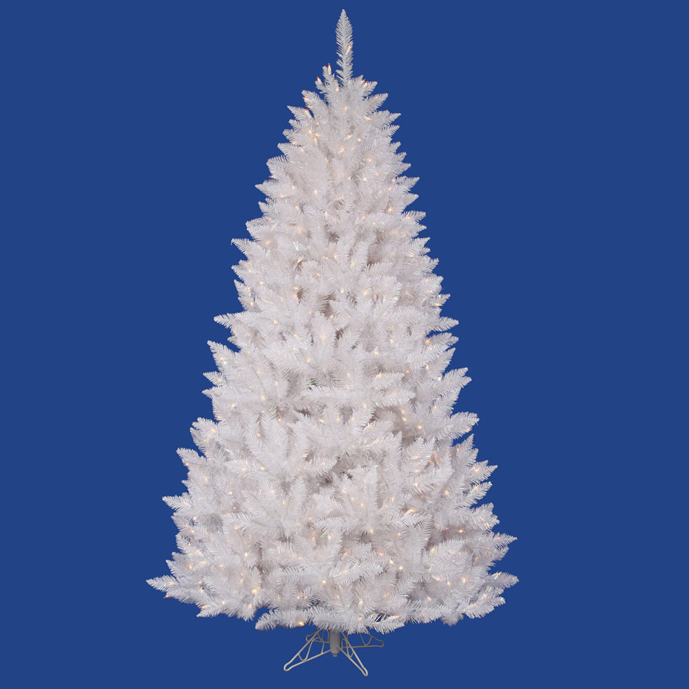 Vickerman 6.5Ft. Sparkle White 865 Tips Christmas Tree 400 Multi-color LED