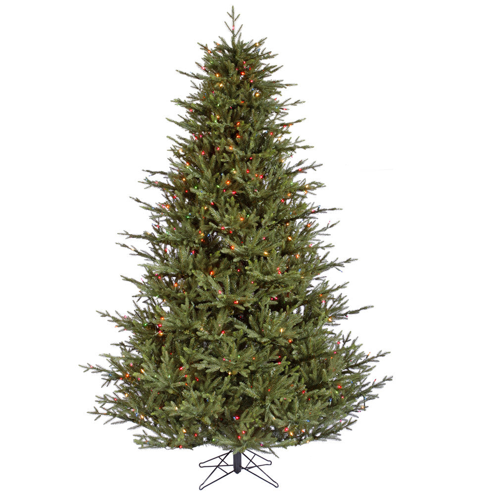 Vickerman 6.5Ft. Green 1744 Tips Christmas Tree 600 Multi-color LED Lights