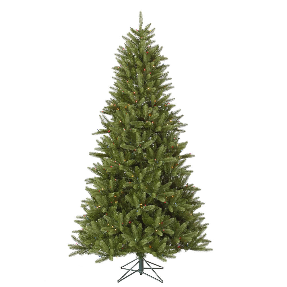 Vickerman 7.5Ft. Green 1520 Tips Christmas Tree 550 Multi-color Dura-Lit