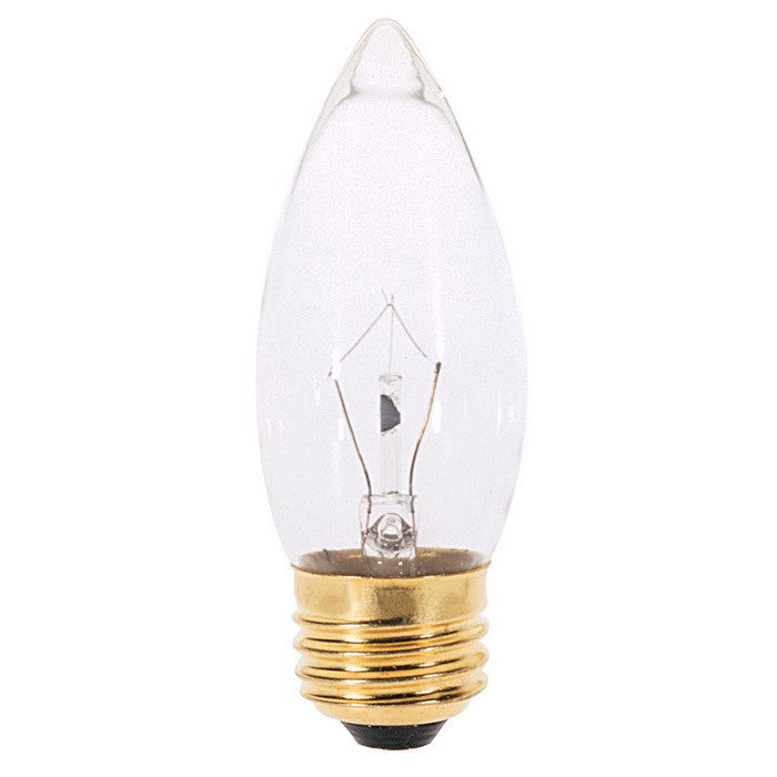 Satco A3631 25W 130V B11 Clear E26 Medium Base Incandescent light bulb