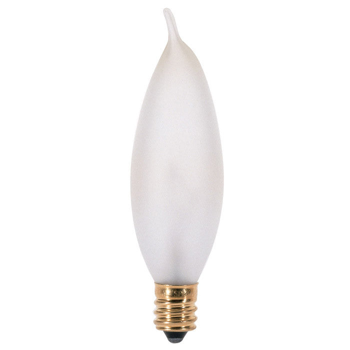 Satco A3677 15W 130V CA8 Frosted E12 Candelabra Base Incandescent bulb