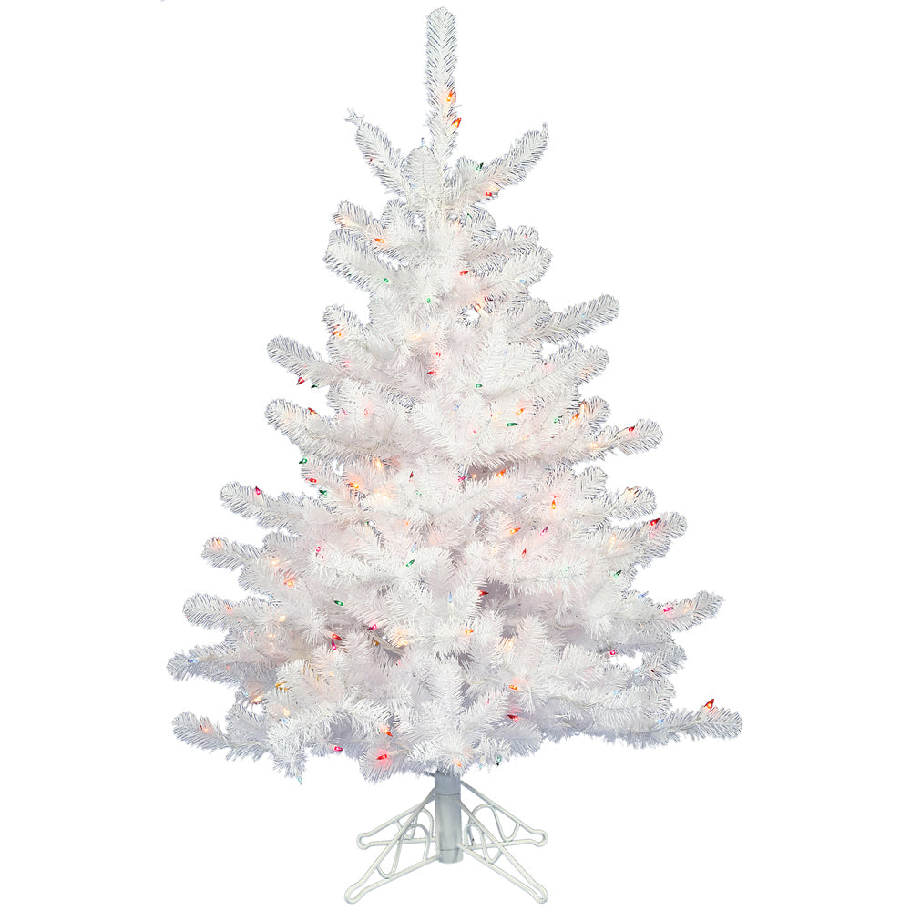 Vickerman 2Ft. Crystal White 99 Tips Christmas Tree 35 Multi-color Dura-Lit