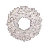 Vickerman 30in. White 230 Tips Wreath 50 Frosted Multicolor Wide Angle LED_1