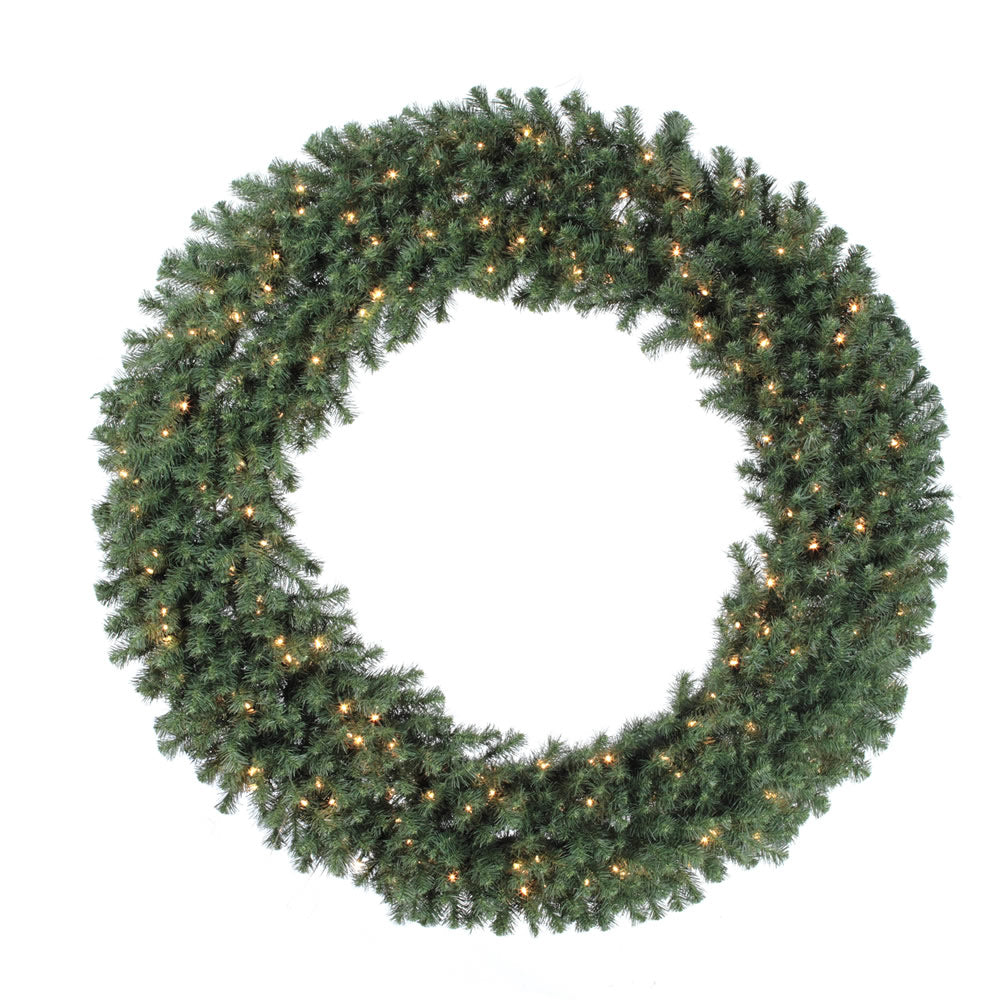 Vickerman 72in. Green 1100 Tips Wreath 200 Clear Dura-Lit Lights