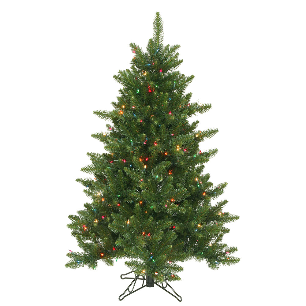 Vickerman 4.5Ft. Green 566 Tips Christmas Tree 300 Multi-color Dura-Lit