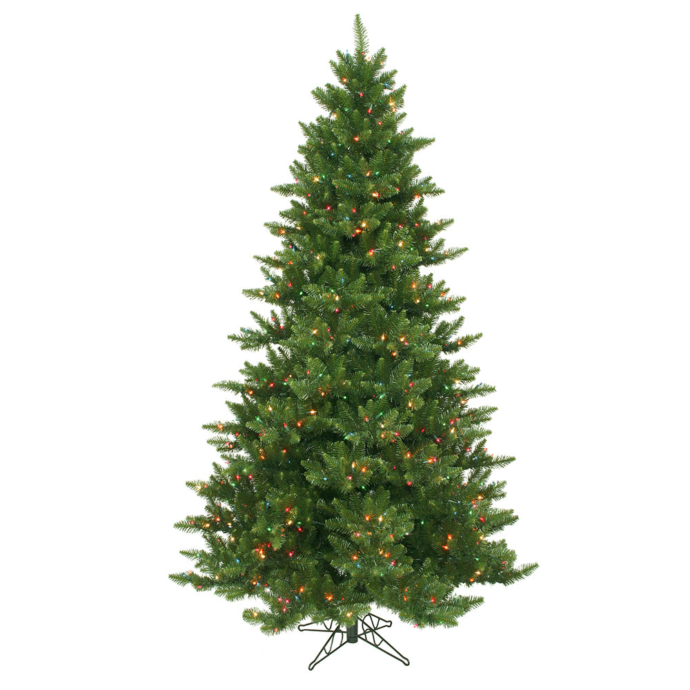 Vickerman 7.5Ft. Green 1758 Tips Christmas Tree 800 Multi-color Dura-Lit