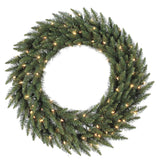 Vickerman 72in. Green 1020 Tips Wreath 180 Frosted Warm White Wide Angle LED