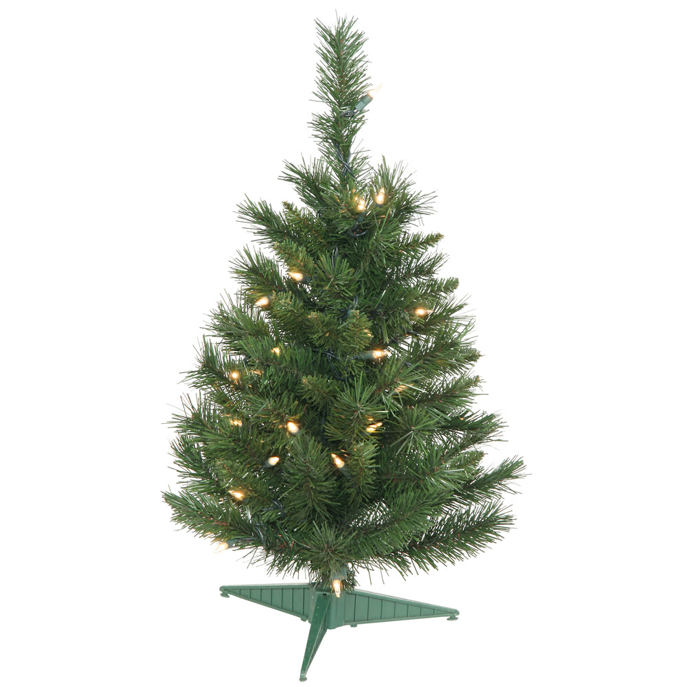 Vickerman 24in. Green 72 Tips Christmas Tree 35 Clear Dura-Lit