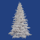 Vickerman 10Ft. Flocked White on White 3030T Christmas Tree 1500 Clear Dura-Lit