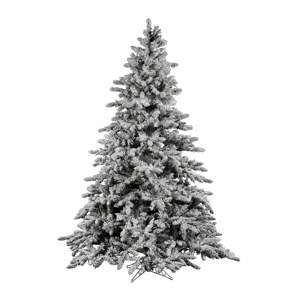 Vickerman 14Ft. Flocked White on Green 6947 Tips Christmas Tree