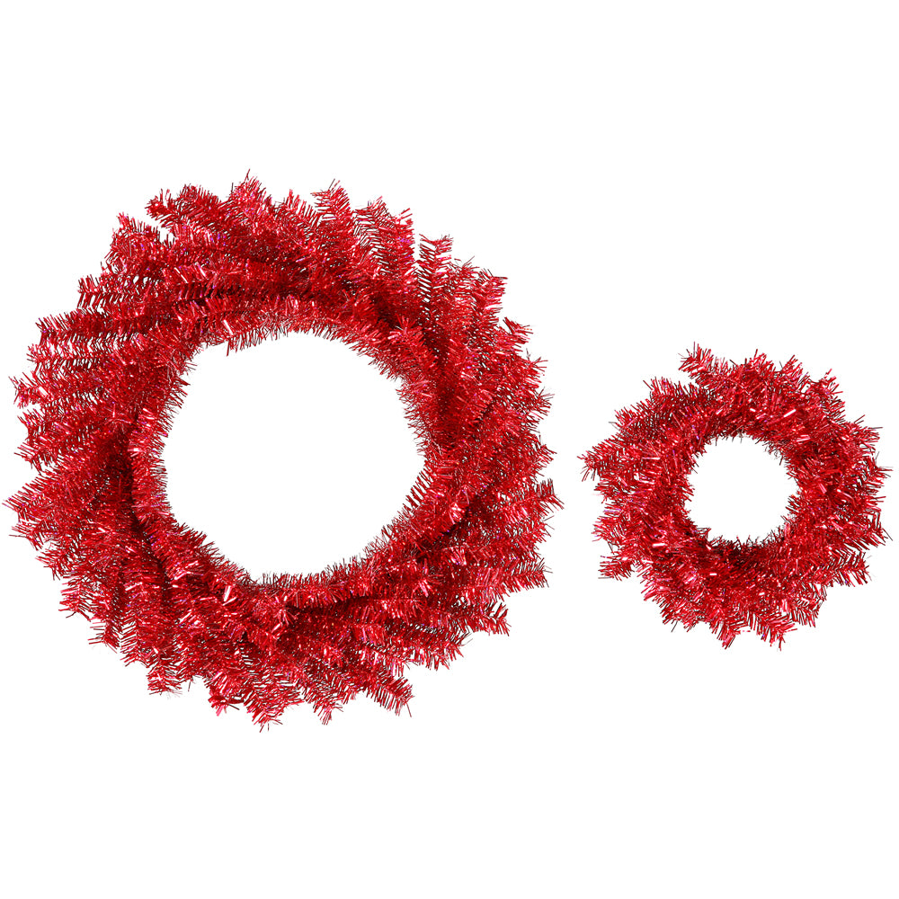 2 Pack - Vickerman 2 Red Wreaths Set 10in and 18in