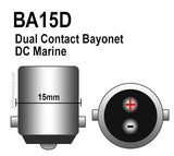 USHIO 1000986 75W 120V BA15D Double Contact Bayonet Base Halogen Bulb - BulbAmerica