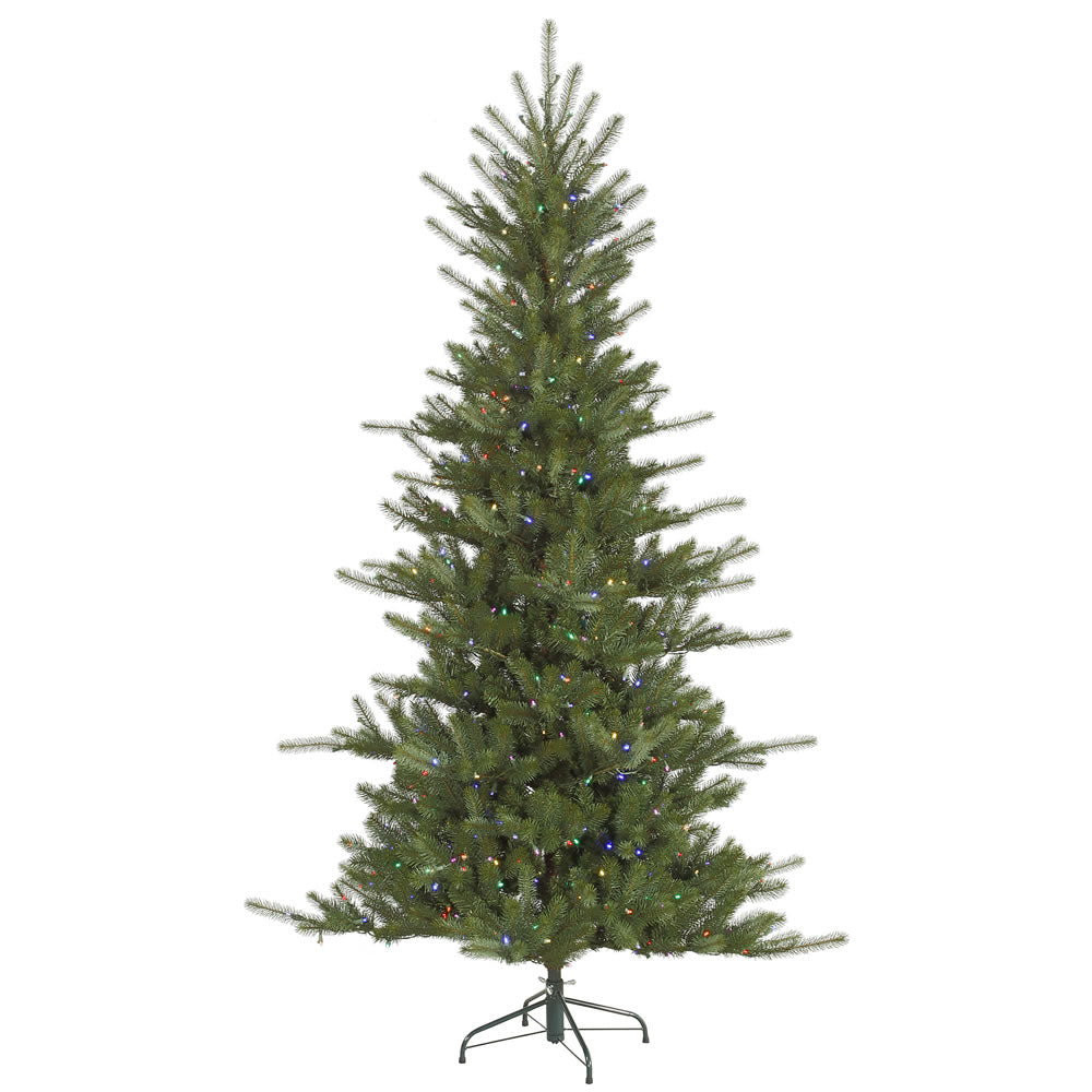 Vickerman 7.5Ft. Green 1191 Tips Christmas Tree 680 Multi-color LED Lights