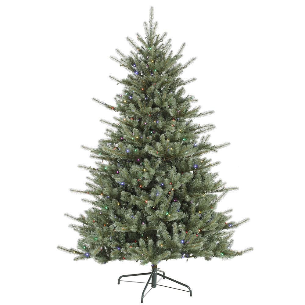 Vickerman 7.5Ft. Green 1693 Tips Christmas Tree 720 Multi-color LED Lights
