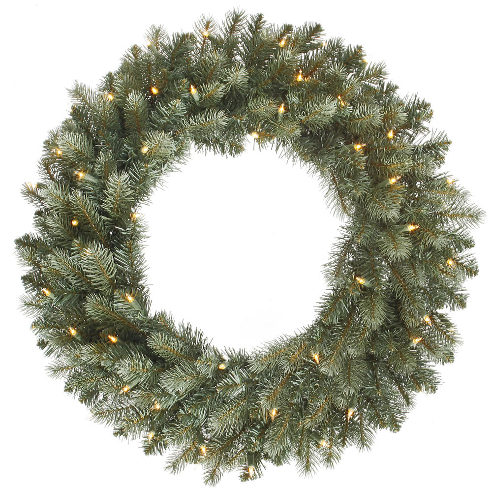 Vickerman 24in. Green 173 Tips Wreath 50 Clear Mini Lights