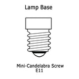 OSRAM S4 E11 Mini-Candelabra Screw ceramic lamp holder socket with lead wires_3