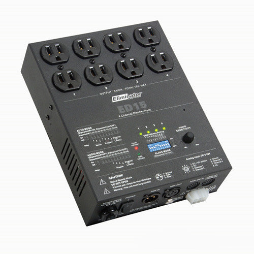 4 channels double output DMX dimmer pack