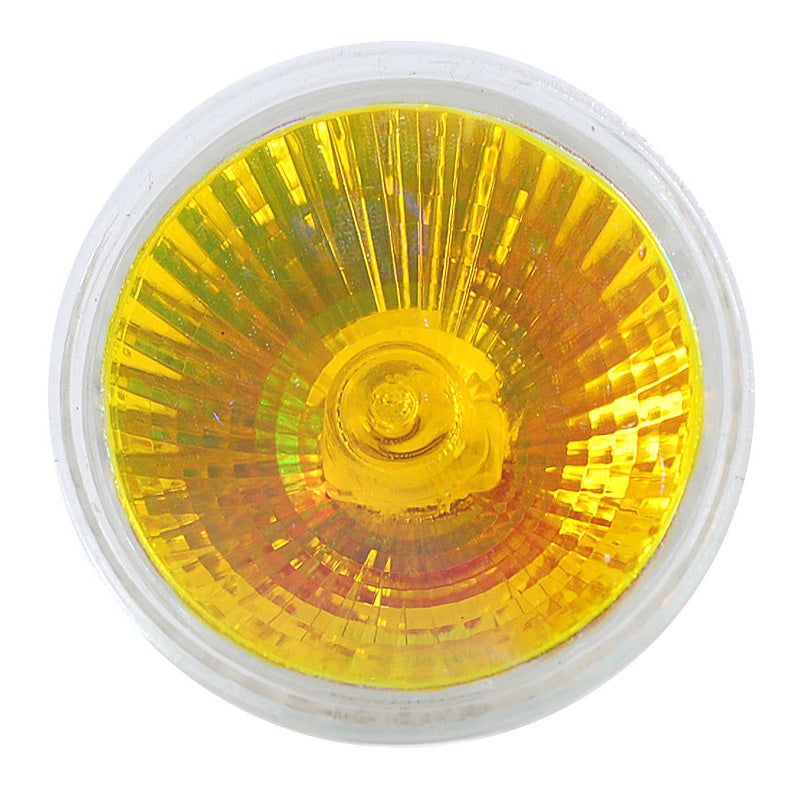 EXT/Y BulbAmerica MR16 50w 12v Yellow w/ Front Glass GU5.3 Halogen Light Bulb