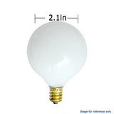SUNLITE 60W 120V Globe G16.5 E12 White Incandescent Light Bulb - BulbAmerica
