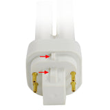 Philips 13w PL-C 13W/30/4P/ALTO Cluster Double Tube 4-Pin Plug-in Fluorescent Light Bulb - BulbAmerica