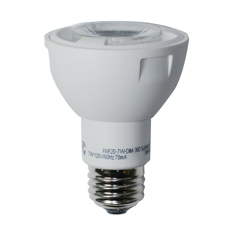High Quality LED 7w Waterproof Dimmable PAR20 Cool White Light Bulb - 50w Equiv.