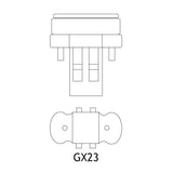 GE 13w 60901/IEC/0013/1 T4 GX23 Compact Fluorescent Bulb_2