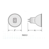 USHIO 35w 24v Spot SP12 MR16 w/ Front Glass halogen light bulb - BulbAmerica