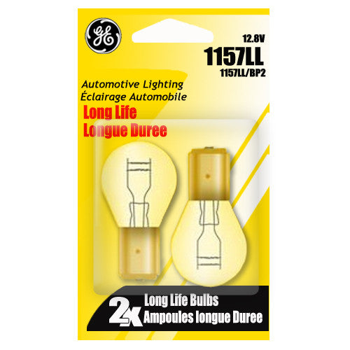 GE 23337 1157 LL - 27w 12.8v S8 BAY15d C-6 Automotive Long Life Lamp - 2 Bulbs