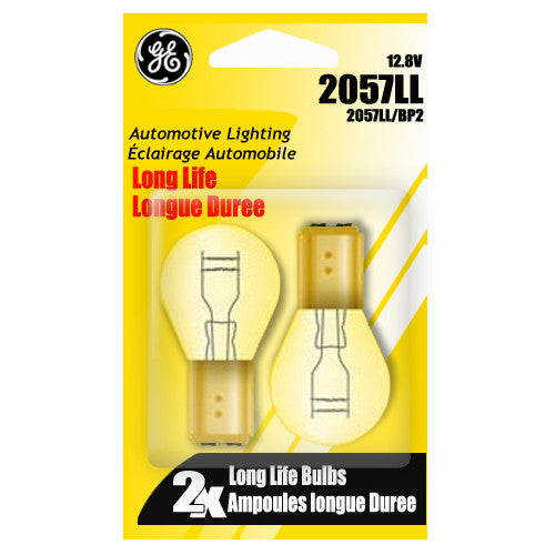GE  2057 - Long Life 27w 12.8v S8 Automotive Lamp - 2 Bulbs