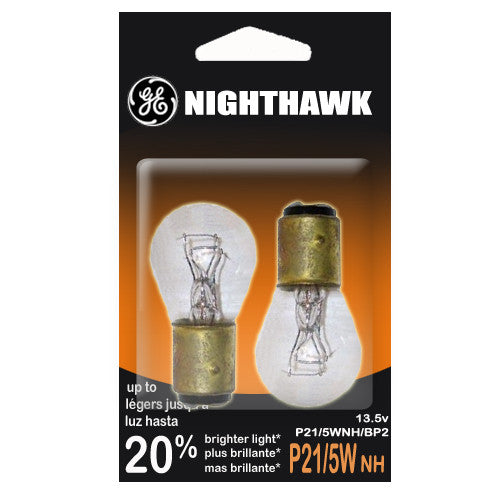 GE Nighthawk P21/5W 25w / 6w 14v S8 Automotive lamp - 2 Bulbs