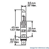 GE H1-70 - 80w/28v T3.5 P14.5S Base Low Voltage Miniature Bulb - BulbAmerica