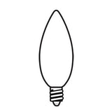 GE 25w 120v Edison B10 Halogen 2 bulbs / PACK - BulbAmerica