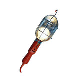 SUNLITE Portable Red Metal Drop Light, 25ft. Cord, Metal Cage, E26 Socket - BulbAmerica