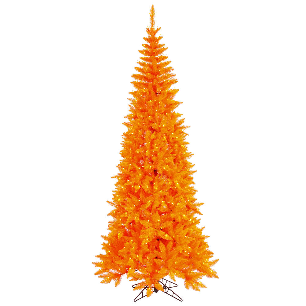 Vickerman 10Ft. Orange 2260 Tips Christmas Tree 900 Orange Mini Lights