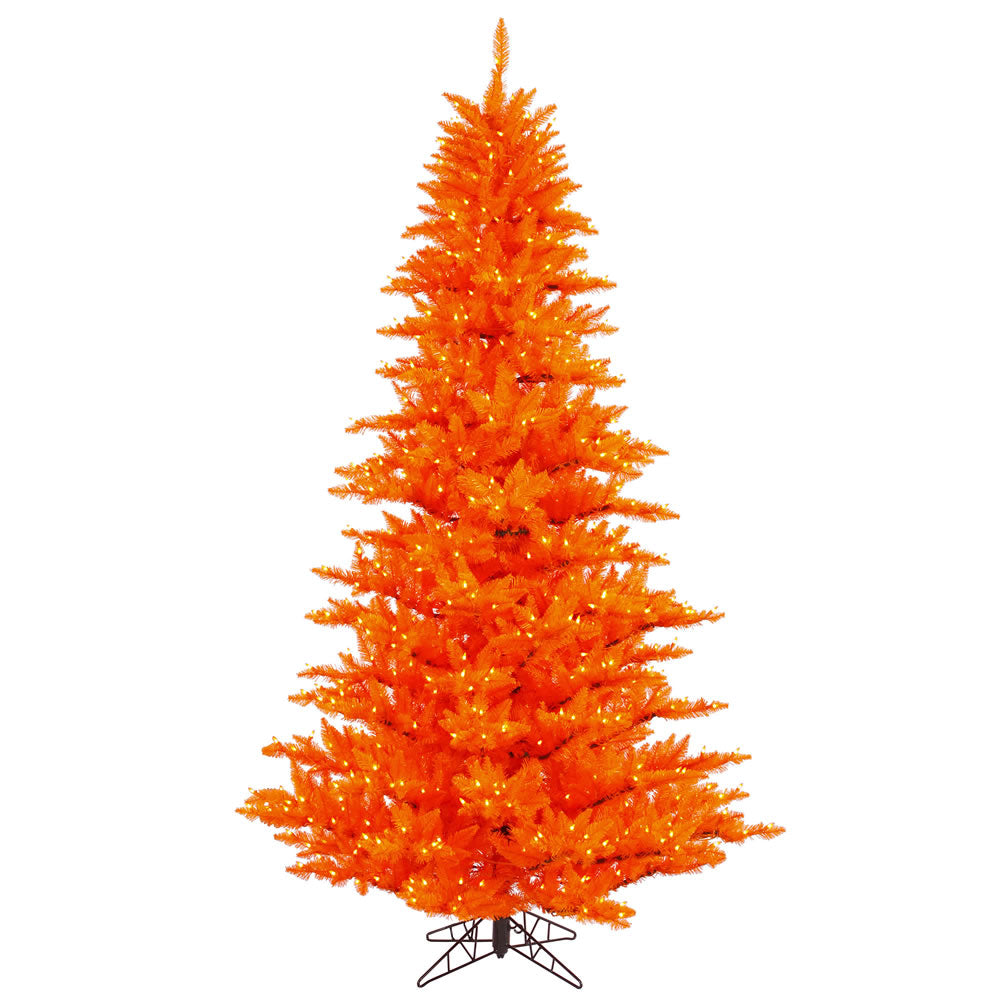 Vickerman 9Ft. Orange 2326 Tips Christmas Tree 1000 Orange Mini Lights