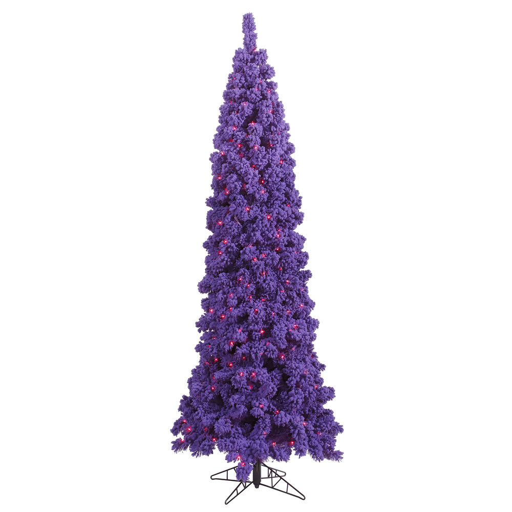 Vickerman 6.5Ft. Purple 555 Tips Christmas Tree 250 Purple Mini Lights