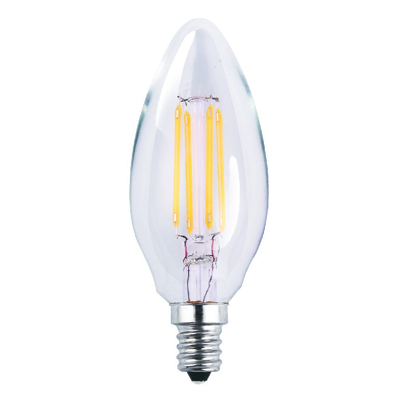 Luxrite Antique Filament LED 4 Watt 2700K E12 Chandelier Light Bulb
