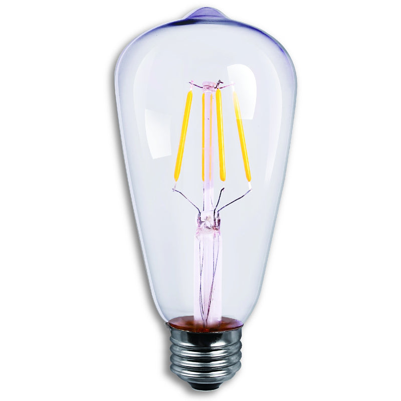 Luxrite Antique Filament LED 4 Watt 2700K E26 Medium base ST19 Light Bulb