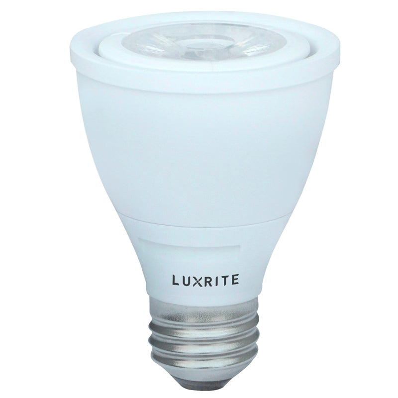 Luxrite 7w 120v PAR20 Dimmable LED Flood 40 3500k Light Bulb