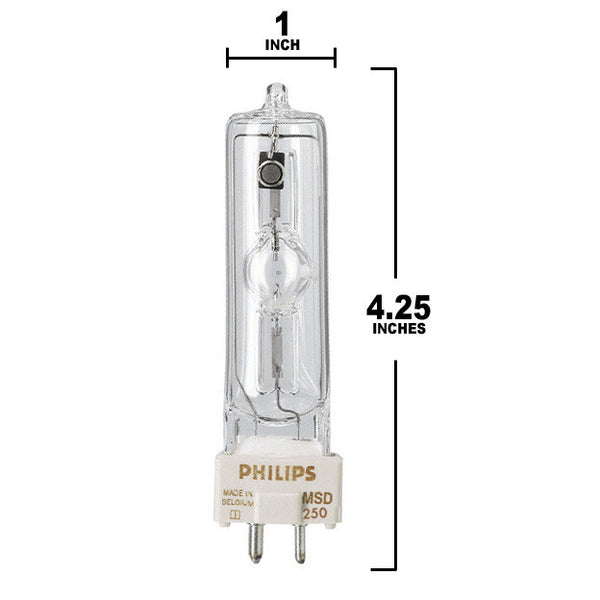 MSD 250/2 Bulb -Philips 8500K MH MSD250/2 Metal Halide Lamp