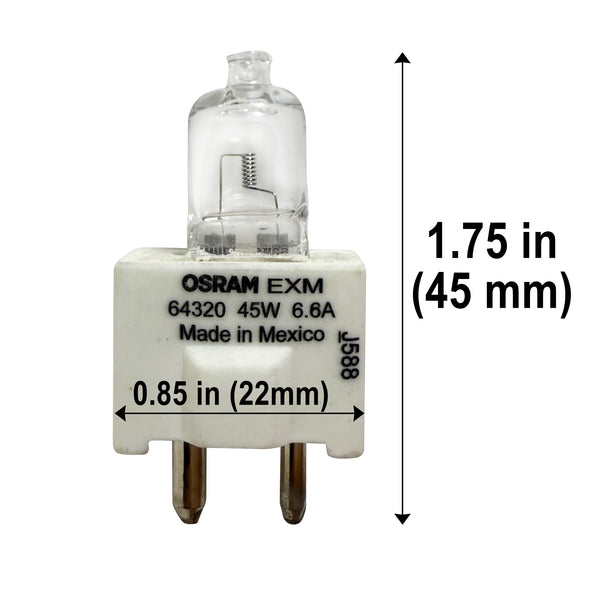 OSRAM 58846 - 64320 EXM 45W 6.6A GZ9.5 Base Airfield Bulb