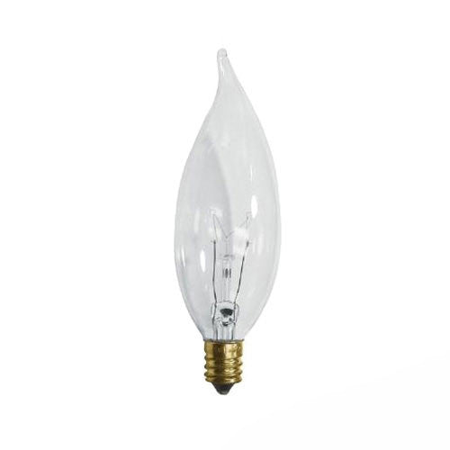 SUNLITE Chandelier Flame bulb 60w 130v Candelabra Base Clear incandescent lamp