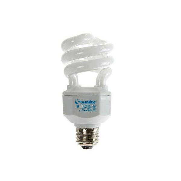 SUNLITE Compact Fluorescent SL15/65K, 15W Mini Twist Bulb