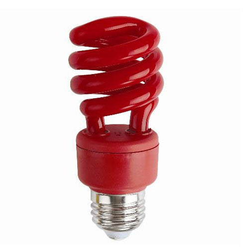 SUNLITE Compact Fluorescent 13W Super Mini Twist Red Colored CFL bulb