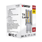Satco 5W 120V JCD G9 LED 2700K Warm White 500Lm Light Bulb - 40w Equiv._3