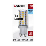 Satco 5W 120V JCD G9 LED 5000K Natural Light 550Lm Bulb - 40w Equiv. - BulbAmerica