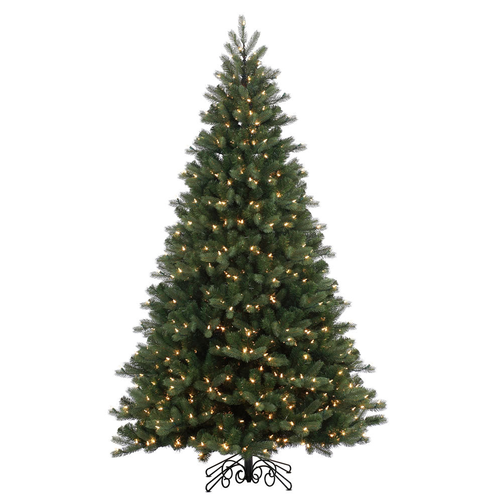 75Ft Noble Spruce Instant Shape Tree 800LED Warm White Lights 1360 PE/PVC Tips