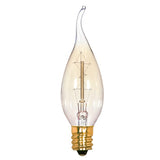 Satco 25w 120v Deco Carbon Antique Style Filament Light Bulb