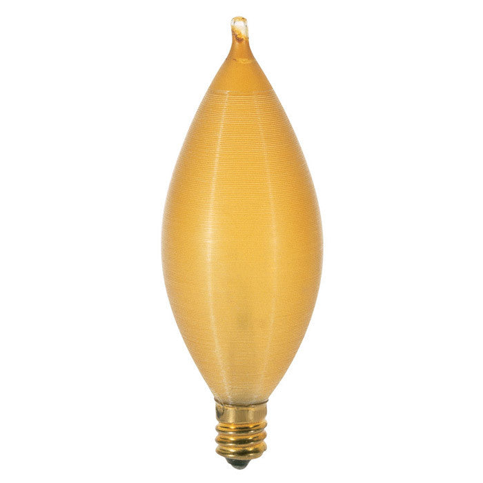 Satco S2706 25W 120V C11 Amber Spun E12 Candelabra Base Incandescent bulb